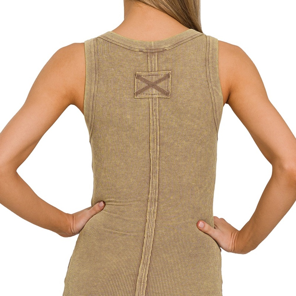 Boutique: Zenana Outfitters Tan Tank Top - Picture 3 of 4